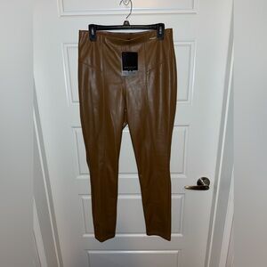 Andrew Marc Brown Leather Pants